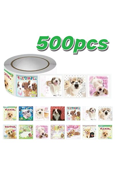 Choice AA 500pcs Cute Dog Roll Stickers Kawaii Puppy Paper Stickers Aesthetic...