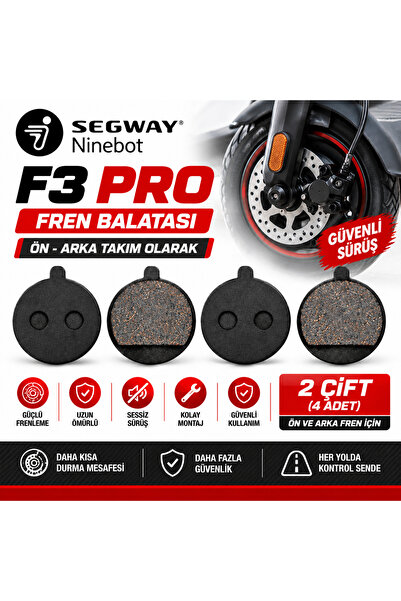 mi dünyası Segway Ninebot F3 Pro Fren Balatası Ön Arka için 2 Çift 4 Adet Sco...