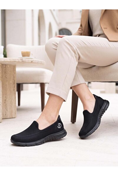 Nesil Shoes Dvm 801 Siyah Faylon Taban Kadın Yürüyüş Ayakkabısı
