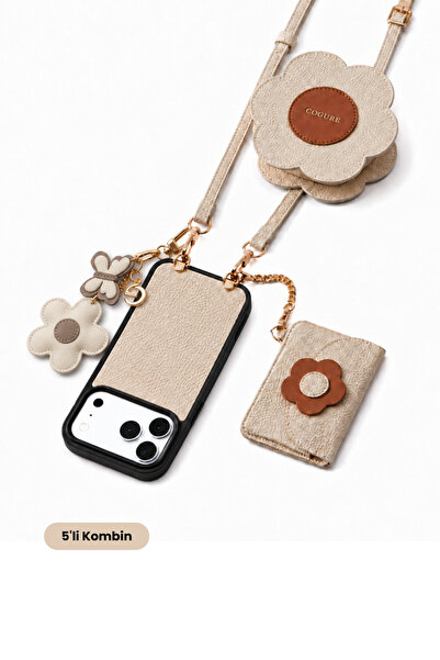 Cogure Hera iPhone 18 Pro / 17 Pro Uyumlu Çiçekli MagSafe Cüzdan, Charm, Mini...