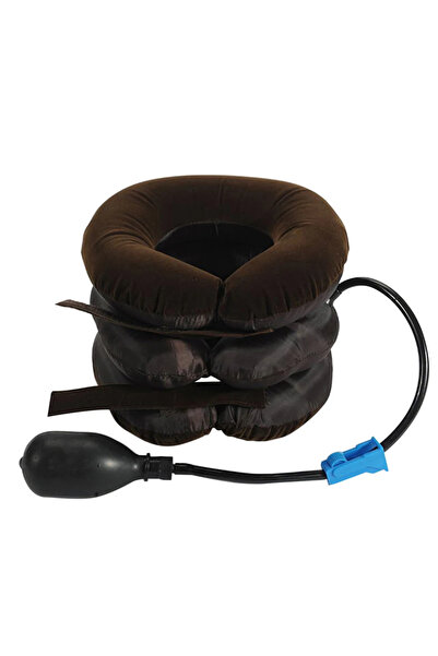 Choice Brown Inflatable Neck Stretcher Support Air Cervical Traction 3 Tubes ...