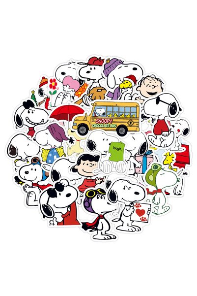 BANDAI 50PCS 50pcs Snoopy Stickers Cartoon Decoration Laptop Skateboard Noteb...