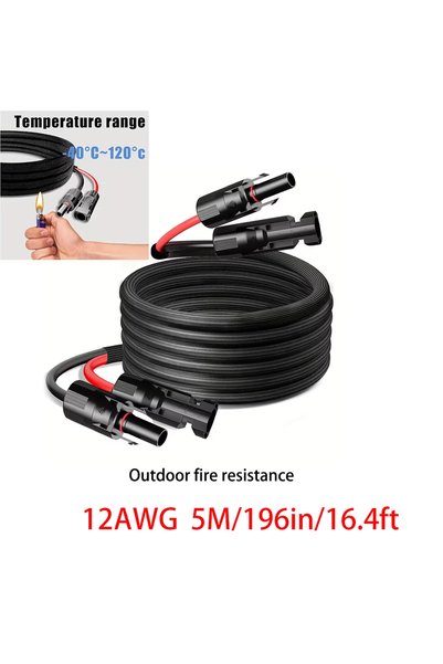 choice2 12AWG 5m JMUYTOP Pure Copper Solar Panel Extension Cable 12AWG with F...