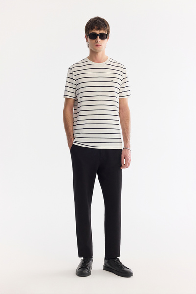 Avva Erkek Siyah Klasik Bel Pamuklu Elastan Relaxed Fit Chino Pantolon A61Y3013