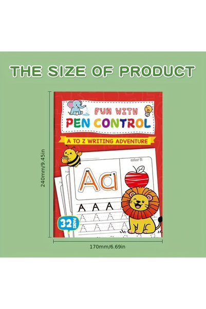 Choice 32 Pages A-Z Children's Alphabet Practice Books A-Z Writing Practice B...