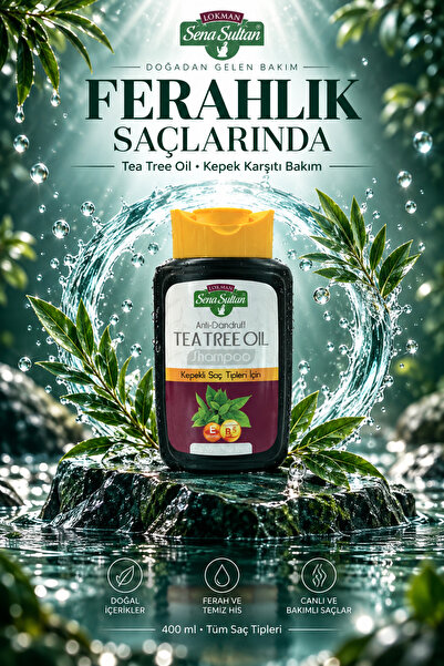 Lokman Sena Sultan Çay Ağacı Yağı Şampuanı 400 ml – Tea Tree Oil Kepek Karşıt...