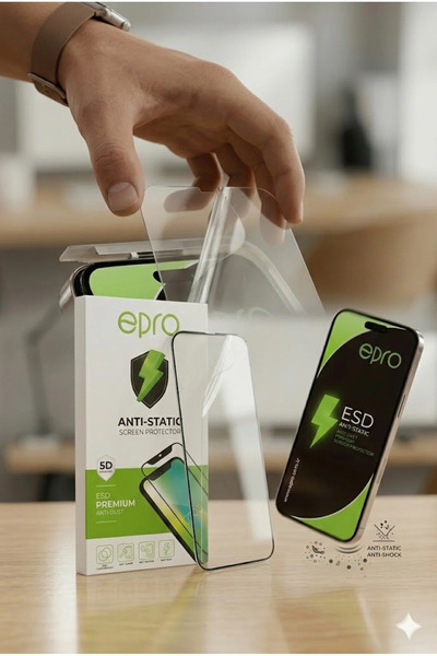EPRO Premıum - 5d Yeni Nesil - Iphone 15 Uyumlu Kırılmaz Cam Tam Kaplama
