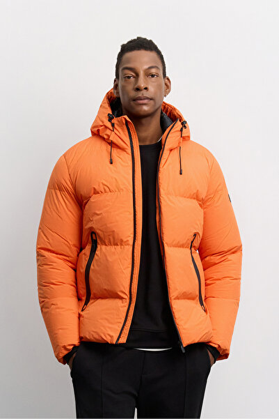 Avva Men's Orange Hooded Water Repellent Windproof -5 ° C Durable Inflatable ...