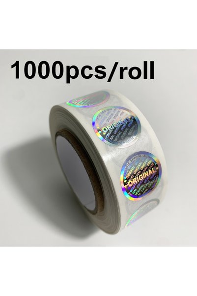 Choice1 Silvery 1000pcs 500pcs/1000pcs Holographic Sticker Round 20x20mm Lase...