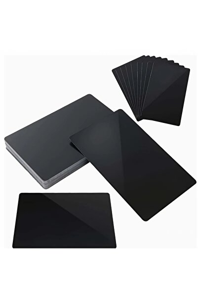 Choice Aluminium Alloy 8.5x5.4cm Matte Black 50Pcs/Set Portable Metal Busines...