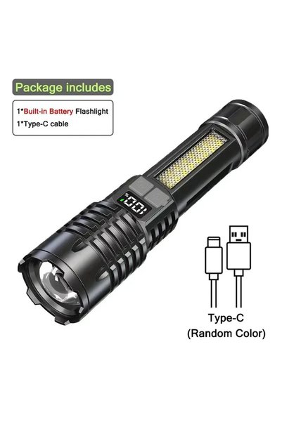 Choice5 484 Rechargeable LED Flashlight 100000LM Super Bright Long Range Tact...
