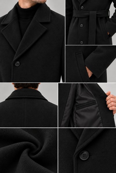 BERMUDA Men's Oversize Belted Cashmere Coat
