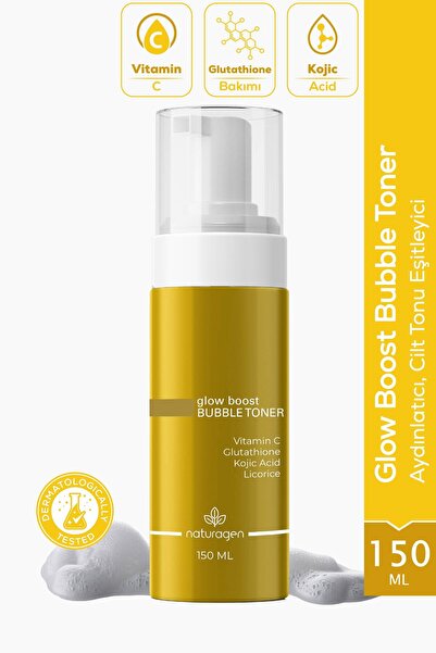 Naturagen Glow Boost Bubble Toner 150ml | Aydınlatıcı Cilt Tonu Eşitleyici | ...