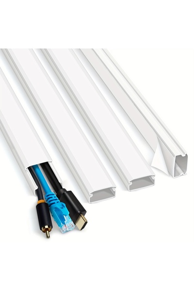 Choice 4pcs 62.8in Cable Cover Wall, White Wire Cover for Wall, Paintable Cor...