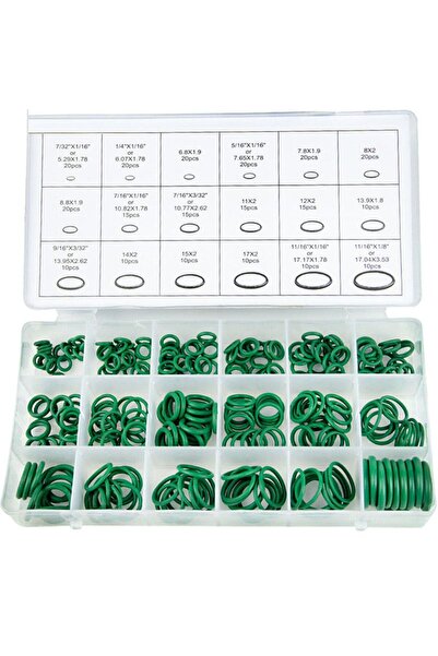 Choice1 Green 270pcs 18 Sizes Rubber Air Conditioning O Rings Universal Car A...