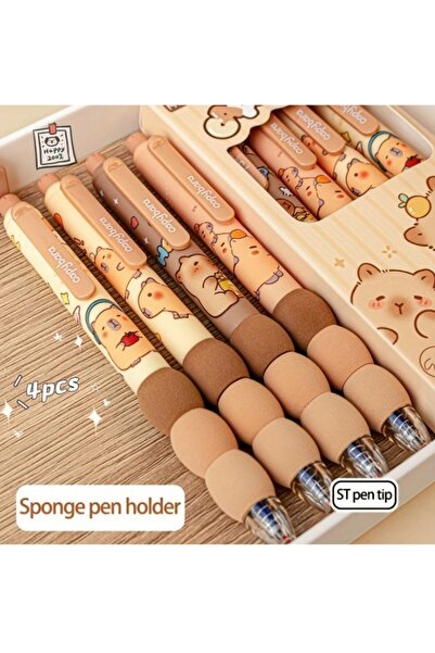 Choice 4Pcs set Set of 4 Capybara-Themed Erasable Gel Pens Point of 0.5 Mm So...
