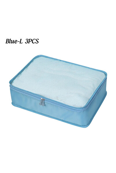 Choice18 blue-L 3PCS 1/3pcs Travel Compressible Packing Multifunction Travel ...