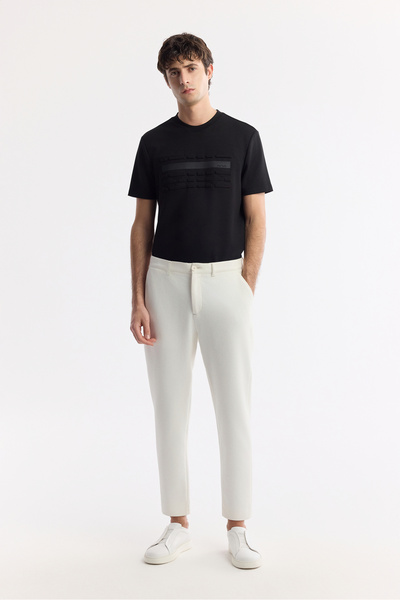 Avva Erkek Beyaz Beli Lastikli Bi-Stretch Chino Slim Fit Pantolon B003033
