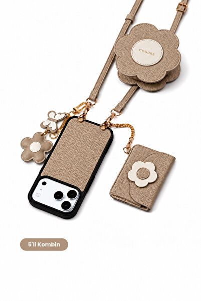 Cogure Hera iPhone 18 Pro / 17 Pro Uyumlu Çiçekli MagSafe Cüzdan, Charm, Mini...