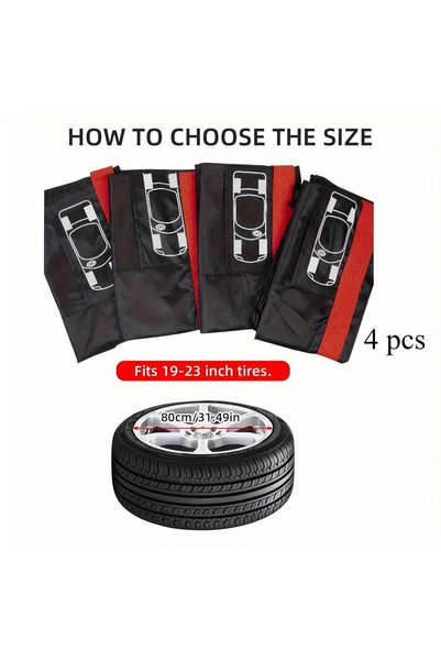 Choice 80cm 4PCS 4pcs Heavy-Duty 210D Tire Covers with Handle - Fit for 40.64...