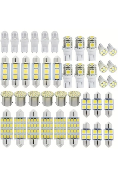 Choice مجموعة مصابيح LED بيضاء 6000 كلفن 42 قطعة 6000 كلفن 12 فولت: ضوء خريطة...