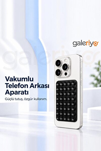 Galeriyo Vakumlu Silikon Vantuzlu Yapışkanlı Telefon Tutucu Çok Amaçlı Güçlü ...