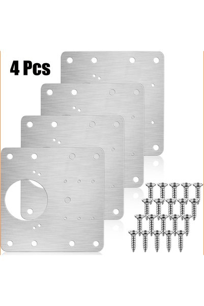 choice2 4PCS Cabinet Hinge Repair Plate Kit Kitchen Cupboard Door Hinge Mount...