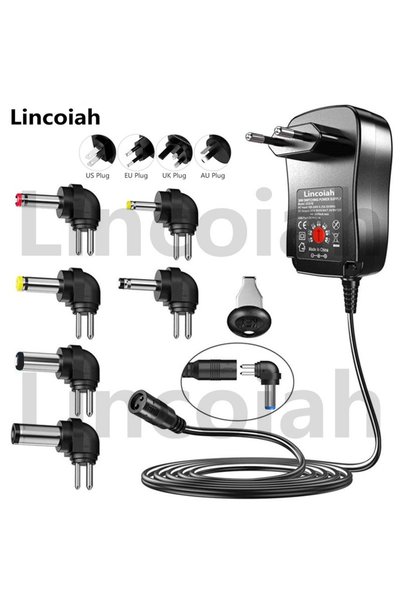 Choice EU Universal Adapter AC 100-240V DC 3V 4.5V 5V 6V 7.5V 9V 12V 30W Mult...