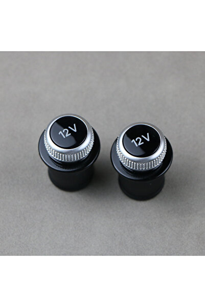 Choice 2Pcs Cigarette Lighter Cover Chrome Plated Cigarette Lighter Plug 8W09...