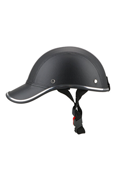 Choice قبعة سلامة صلبة سوداء من LEEPEE لدراجة Cafe Racer Chopper Scooter نصف ...