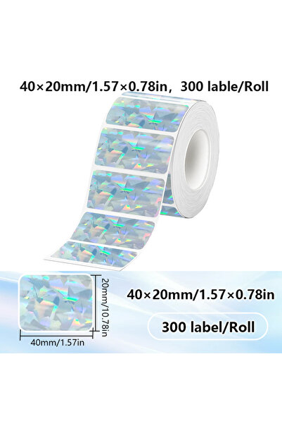 Choice11 fragment silver 1Roll 40x20MM Compatible Phomemo M110 M220 M200 Self...