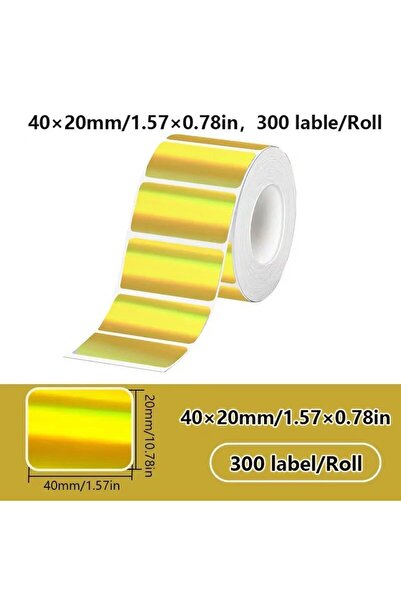 Choice3 Laser gold 40x20MM Compatible Phomemo M110 M220 M200 Self-Adhesive Co...