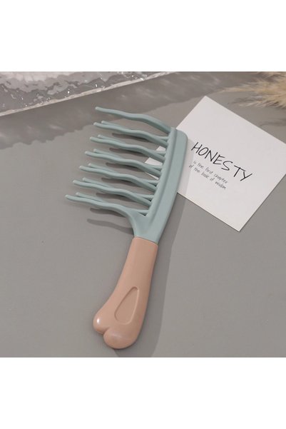 Choice Green 1pc Dual Wide-Tooth Hair Combs, Ideal for Long Curls & Voluminou...