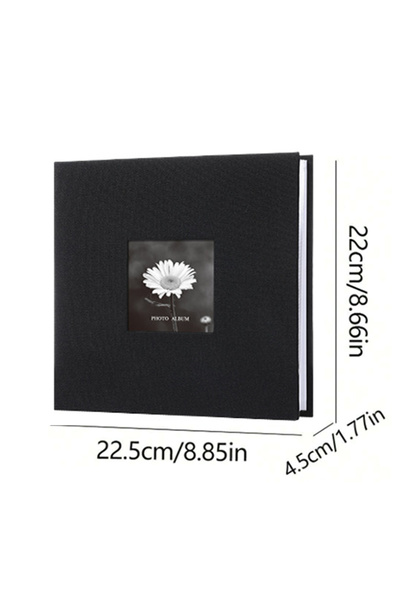 Choice Black Linen Cover Photo Album 6Inch 200 Sheets Photo Album With Pocket...