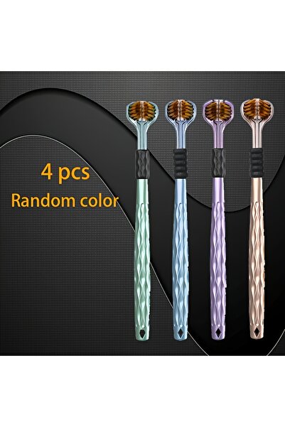 Choice 4pcs random colors 4pcs Set of Ergonomic Manual Toothbrushes with 3 Br...