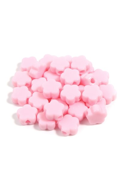 Choice1 F-pink 30pcs 30/50pcs Acrylic Candy Color Beads Square Heart Flowers ...