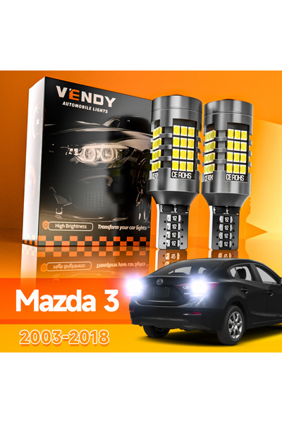 Choice3 مصباحان LED للرجوع للخلف (2009-2014) لمازدا 3 (2003-2018) - أسود، أسو...