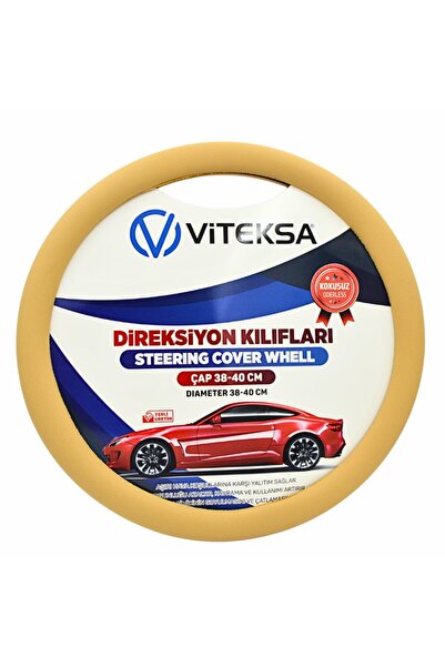 VİTEKSA LÜKS KOKUSUZ SİLİKON DİREKSİYON KILIFI BEJ