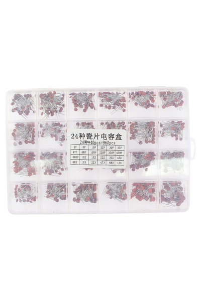 Choice 960pcs-with box 300/960pcs Ceramic Capacitors Kit 2pF-0.1uF Electronic...