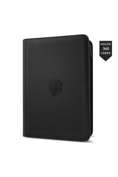 Choice5 black-LT360 9 Pocket Card Binder 360 Pockets Double Sided with Sleeve...
