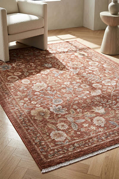 venucci home & living Frezia Floral Bambu Polyester Oturma Odası Salon Mutfak...