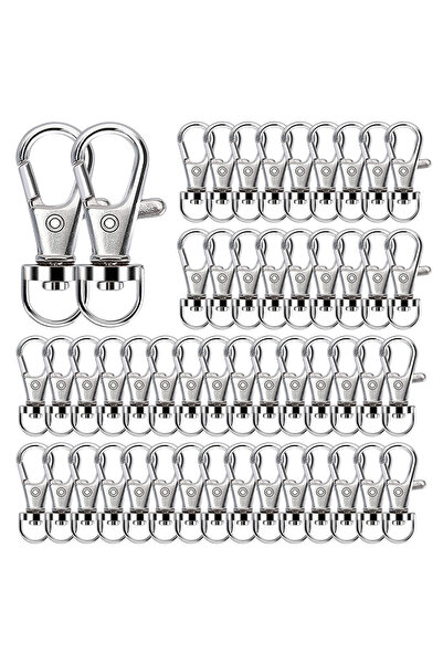 Choice17 20PCS Silvery 12/20/40/80Pcs Keychain Hook Clip 35mm Swivel Snap Hoo...