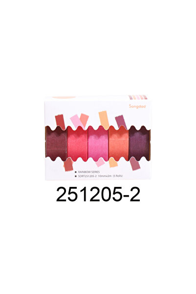 Choice9 251205-2 5 Rolls Colorful Slim Washi Tape Set 10mm(0.4 Inch) Wide 2m(...