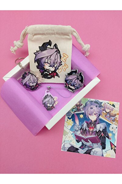 Genshin Impact Durin kese, anahtarlık, magnetli kitap ayracı, charm hediye seti