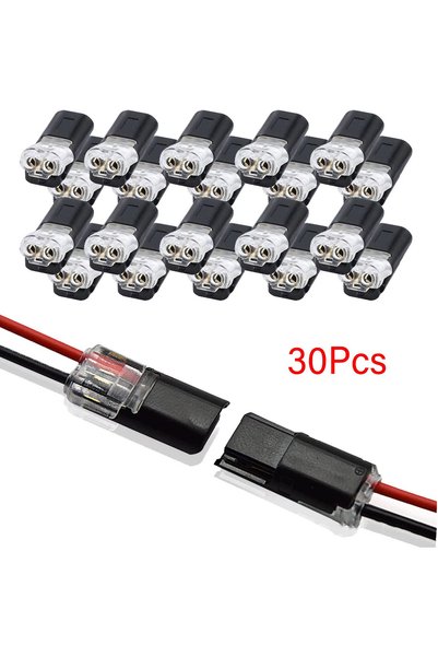 choice2 Line Connector 30Pcs 20/30/50/100 Pieces of Locking Plug-In Dual-Wire...