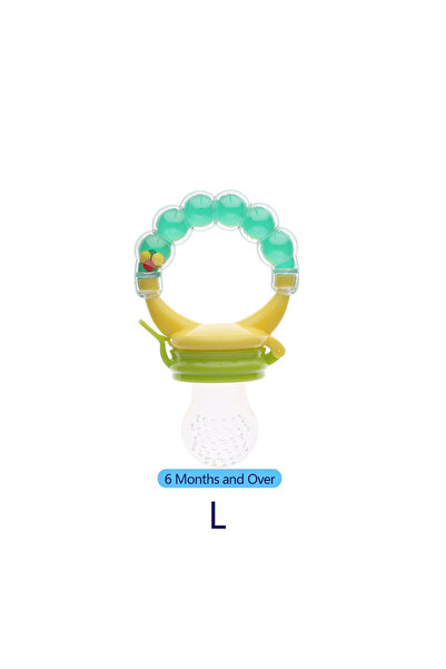 Choice11 Green-L Baby Fruit Feeder Pacifier, Silicone Baby Food Feeder for Te...