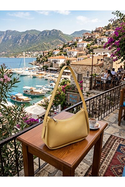 YMZBAG Yellow Baguette Hand and Shoulder Bag