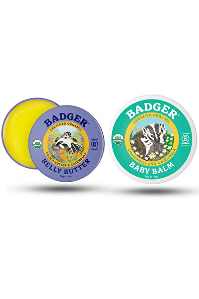 Badger Karın Bölgesi Nemlendirici Krem ve Bebek Kremi Set