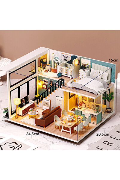 Choice L-031-B With Cover DIY Doll Houses Kits 3D Wooden Puzzles Mini Doll Ho...