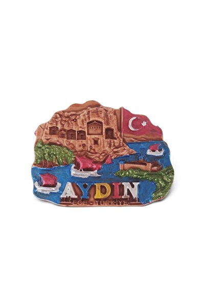 Aydın magneti hediyelik polyester kabartma magnet
